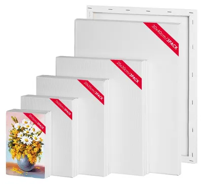 Produktbild von Omgoods – Set mit 15 Leinwänden zum Malen, unbeschriebene Leinwände mit Keilrahmen
