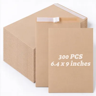 300 A5-Umschläge, C5, 229×162 mm, Kraftpapier, selbstklebend