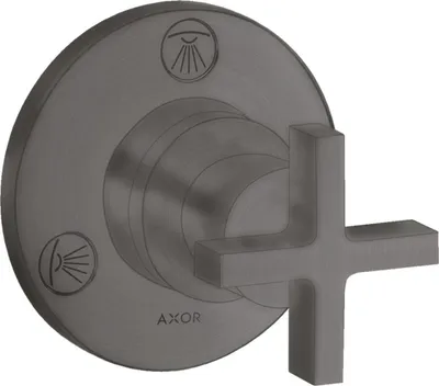 Produktbild von Ab-/Umstellventil AXOR CITTERIO T/Q UP m Kreuzgriff brushed black chrome brushed black chrome