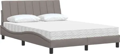Produktbild von Maison Exclusive - Bett mit Matratze "Hanko" Taupe 140x200 cm Stoff