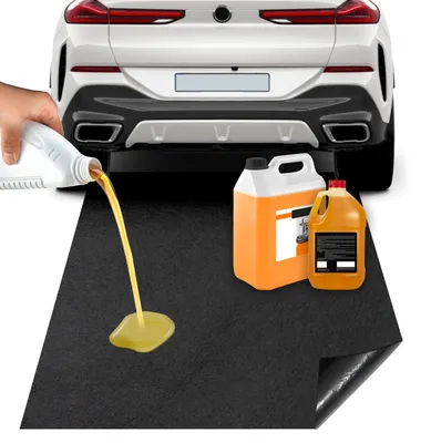 Image de Tapis de sol pour garage absorbant l'huile en film PVC, 100 x 200 cm, épaisseur 2,7 mm, tapis de sol pour garage, tapis d'établi, tapis pour huile moteur, tapis d'atelier, protection antidérapante pour garage