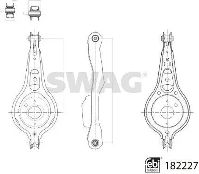 Produktbild von SWAG 33 10 8556 Querlenker Hinten Links Hinten Rechts für FORD FOCUS III Turnier Dreieckslenker (NKW)