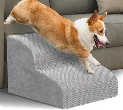 Immagine prodotto di Cuccia per cani di piccola taglia, con rivestimento in peluche lavabile e gradini antiscivolo