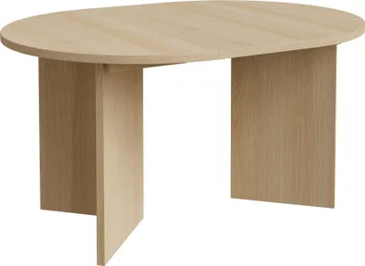 Produktbild von Selsey Ovo – Ausziehbarer Esstisch, rund, 110–190 x 110 cm, Holzoptik Eiche Lindberg