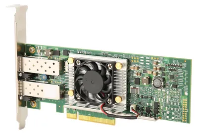 Image de BCM57810S : carte réseau Ethernet convergente PCIe x8 à double port SFP 10 Gb/s avec ventilateur de refroidissement