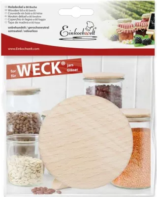 Obrázok produktu pre Weck Holzdeckel 80mm Buche