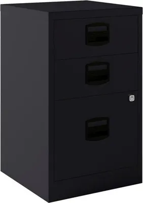 Produktbild von Bisley Aktenschrank Anthrazit A4 Metall Stahl Stahl 67 x 41 x 40 cm