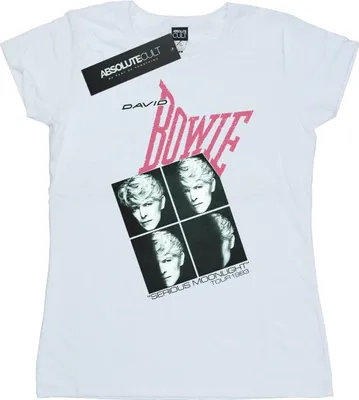 Produktbild von David Bowie - "Serious Moonlight Tour 83" T-Shirt für Damen BI51402 (S) (Weiß)