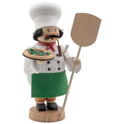 Zdjęcie produktu dla Figurka palacza z pizzą WxHxD 16x22x13cm NOWOŚĆ