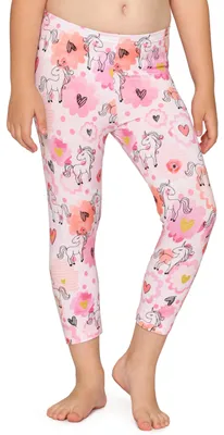 Produktbild von Merry Style Mädchen 3/4 Leggings MS10-405(Weiß/Einhorn,158)