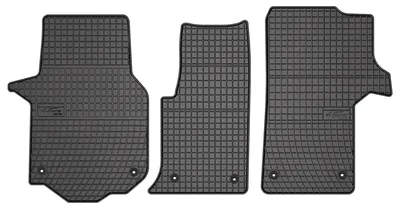 Image de Tapis avant en caoutchouc + tunnel pour MAN TGE 2017- (monospace) – 3 pièces, noirs, sur mesure