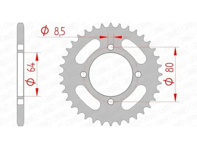 Produktbild von AFAM Kettenrad Stahl Standard - 420
