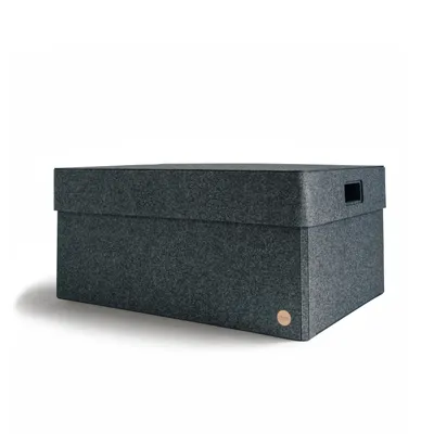 Produktbild von Aufbewahrungsbox CLASSIC Filz 61 x 44 x 28 cm mit Deckel in anthrazit meliert
