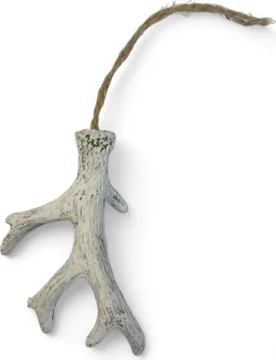 Obrázok produktu pre Dekoratívny vešiak z parožia - biely - 9 cm