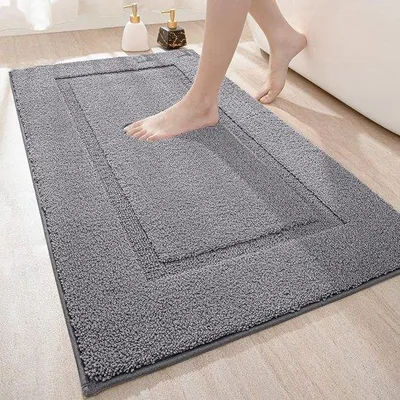 Immagine prodotto di Tappetino in microfibra 40x60 cm, antiscivolo, lavabile, assorbente, blu