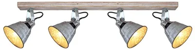 Produktbild von Deckenleuchte, zinkfarben, Strahler schwenkbar, L 82 cm