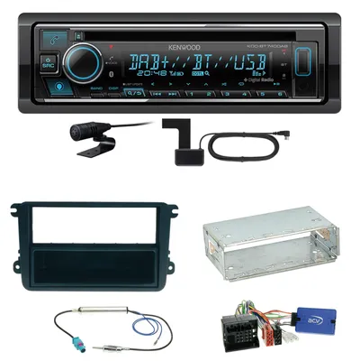 Produktbild von Kenwood KDC-BT740DAB Digitalradio Einbauset für Golf 5 6 Passat 3C CC B7 Touran