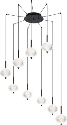 Produktbild von Globo Lighting Hängeleuchte Metall schwarz matt, LED
