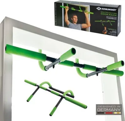 Immagine prodotto di Barra per trazioni da incastrare nella porta, multifunzionale, per allenamento di spalle, pettorali e braccia, regolabile su 3 livelli, Schildkröt Fitness