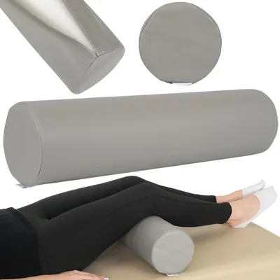 Obrázek produktu pro Habys polohovací válec, plný válec, krční polštář, polohovací polštář, krční válec, kolenní válec pro masáže a terapii, fitness válec, 15x60cm šedý
