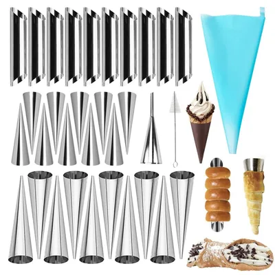 Imagen del producto de Juego de 30 moldes para tartas de acero inoxidable