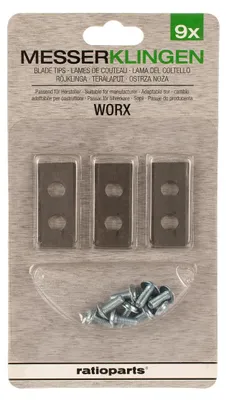 Zdjęcie produktu dla Zestaw noży Worx z śrubami /9 setów/