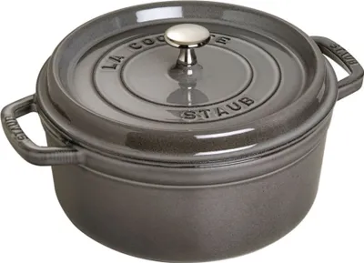 Produktbild von Staub Cocotte rund Graphitgrau 24 cm