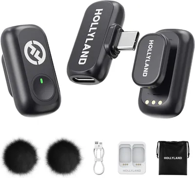 Produktbild von Hollyland Lark A1 Kabelloses Mikrofon für iPhone und Android, 48kHz/24 Bit, Intelligente Geräuschunterdrückung, Magnetisches Mini-Mikrofon für YouTube