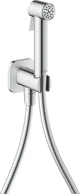 Immagine prodotto di hansgrohe AXOR Bidette Showers Bidette Douchette à main 1jet EcoSmart, softsquare, pour eau froide, avec support de douche et flexibles de douche de 1,25m, 29241000, 29241000