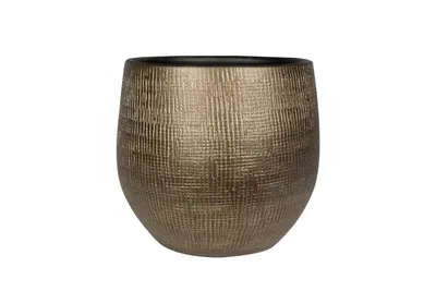 Produktbild von Steege Pflanztopf - modernes Design - goldfarben - 32 x 36 cm