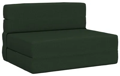 Image de Canapé-lit pliant vidaXL, vert foncé, 70 x 72 x 60 cm, tissu