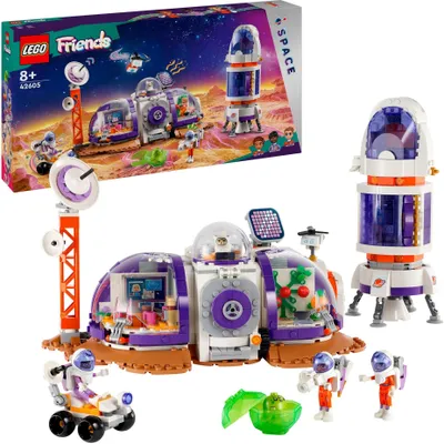 Produktbild von LEGO Friends Mars-Raumbasis mit Rakete, Weltraum-Spielzeug mit Space Shuttle und 4 Astronauten-Figuren, Geschenk für Mädchen und Jungen ab 8 Jahren, die Wissenschaft und Technik lieben 42605