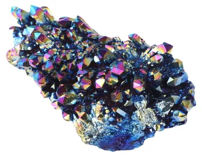 Produktbild von Kristallcluster Natürlicher Edelstein - Rohstein - Geoden-Musterstein - Aura Feng Shui Dekoration - 20-30 g - Regenbogenkristall