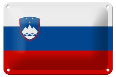 Produktbild von Blechschild Flagge Sloweniens 18x12cm Flag of Slovenia Dekoration