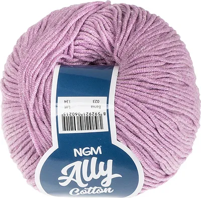 Zdjęcie produktu dla Przędza ALLY Bawełna - 50 g / 140 m - Fioletowa