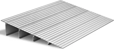 Image de Rampe de seuil de porte - Rampe pour fauteuil roulant et trottoir en alliage d'aluminium - Dimensions 55 x 86,5 x 11,5 cm - Capacité de charge 360 kg - Pour escaliers - Pour fauteuils roulants, déambulateurs, vélos