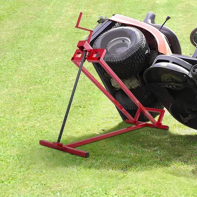 Produktbild von GOPLUS Hebevorrichtung 400kg, Hebebühne Rasentraktorheber Aufsitzmäher Reinigungshilfe Rasentraktor-Heber, 115 x 50 x 20 cm