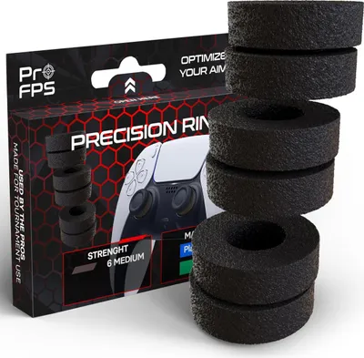 Produktbild von ProFPS Precision Rings Aim Ringe: 6x Schaumstoffring für Thumbstick Stoßdämpfer - Medium Set - PS5 Zubehör, PS4 Zubehör, Xbox Zubehör - Optimales PlayStation Zubehör & PS5 Accessories für eSports [no_operating_system]