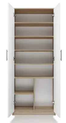 Obrázok produktu pre Kabinet na dokumenty OLIV 2D 74x35x180 cm, Sonoma/Biela