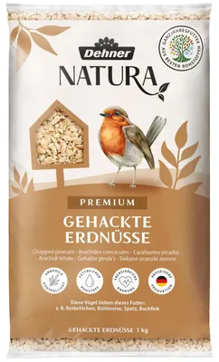 Productafbeelding van Voederhuisje voederhuis voedersilo - Gehakte pinda's voor wilde vogels - Vetrijk voer - Voor balkon en terras