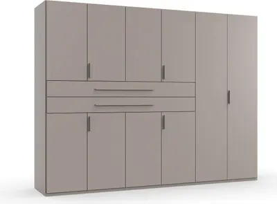 Produktbild von Drehtürenschrank >DIGIT< in SAHARAGRAU - 270x208x58cm (BxHxT)