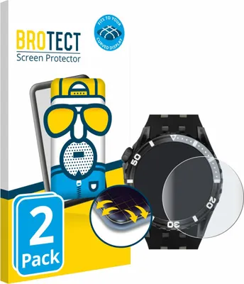 Produktbild von 2x BROTECT Fullscreen Schutzfolie für Swatch SCUBAQUA SSCU09 Displayschutz Folie Fullcover Matt Entspiegelungsfolie