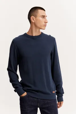 Produktbild von Blend 20714899 Herren Strickpullover Feinstrick Pullover mit Rundhalsausschnitt Struktur-Strick