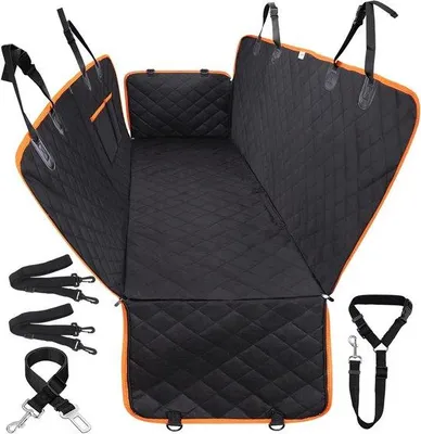 Immagine prodotto di Coperta per cani da auto (sedile posteriore) - Resistente alle intemperie e ai graffi (grande, 137x147 cm)