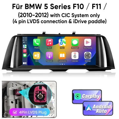 Immagine prodotto di 10.25'' Linux Wireless Carplay Android Auto Autoradio GPS NAVI Für BMW 5er F10 F11 2010-2012 CIC System 1920*720 HD Screen