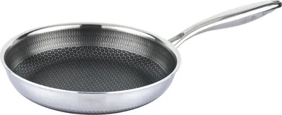 Produktbild von kleine Bratpfanne Edelstahl Wabenstruktur Ø20 cm Induktion Pfanne Antihaft Kratzfest Rostfrei