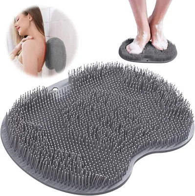 Productafbeelding van Voetenschrobber voor douche, Siliconen massagepad, Antislip zuignappen, Diepe reiniging, voor voeten