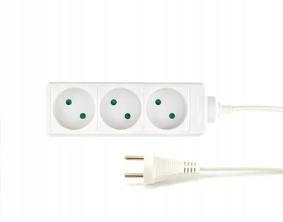 Obrázek produktu pro Awtools bílý neuzemněný prodlužovací kabel s 3 zásuvkami 3,0 m