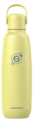 Imagen del producto de SodaStream Fizz&go Cool, para uso diario, 900 ml, tapa roscada, acero inoxidable, color amarillo, para hombre/mujer