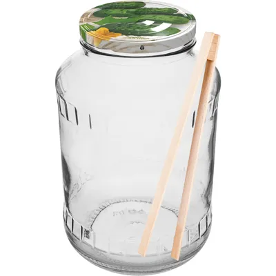 Produktbild von Glasgefäß mit Schraubverschluss 1.5L fi 82/6 + Zange
